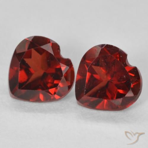 1.19ctw Natural Medium Red Pyrope Garnet, Heart, VS