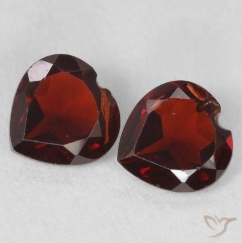 0.98ctw Natural Medium Red Pyrope Garnet, Heart, VS