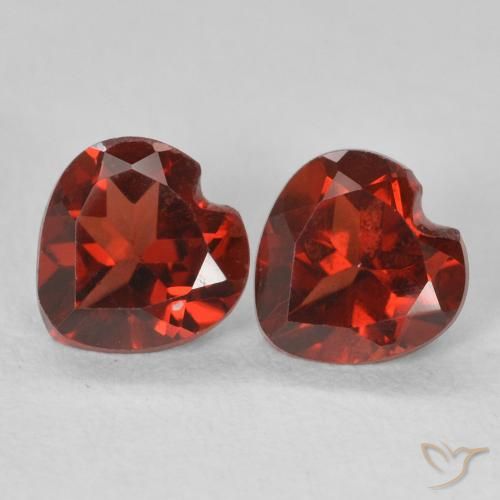 1.13ctw Natural Medium Red Pyrope Garnet, Heart, VVS-VS
