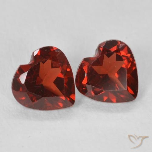 1.06 ctw Red Pyrope Garnet Stones, Natural Pyrope Garnet in Heart Facet Shape for Sale