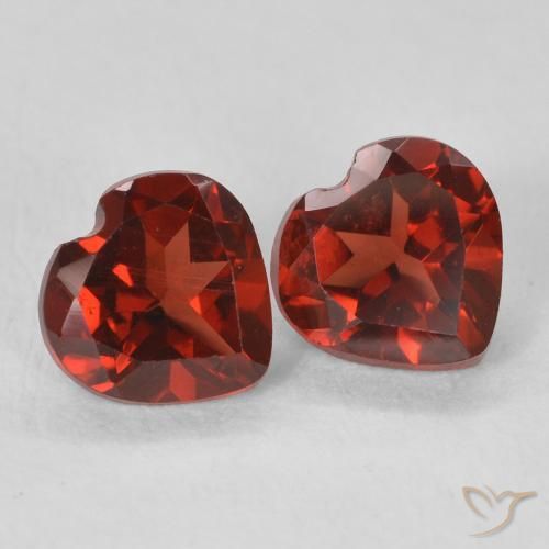 1.11 ctw Red Pyrope Garnet Stones, Natural Pyrope Garnet in Heart Facet Shape for Sale