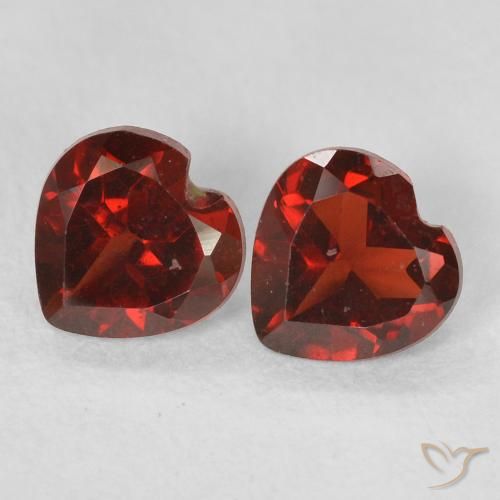 1.07ctw Natural Medium Red Pyrope Garnet, Heart, VS