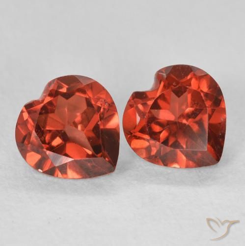 1.22 ctw Red Pyrope Garnet Stones, Natural Pyrope Garnet in Heart Facet Shape for Sale
