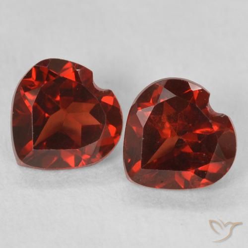 1.09ctw Naturale Rosso medio Granato Piropo, Cuore, VVS-VS, Photo A