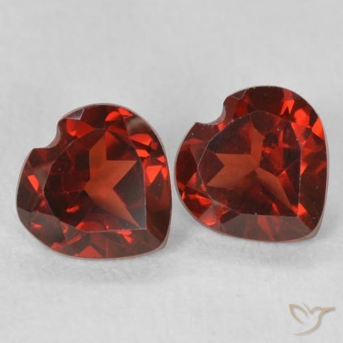 1.09 ctw Red Pyrope Garnet Stones, Natural Pyrope Garnet in Heart Facet Shape for Sale