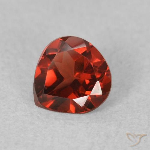 0.54ct Natural Currant Red Pyrope Garnet, Pear Shape, VVS-VS