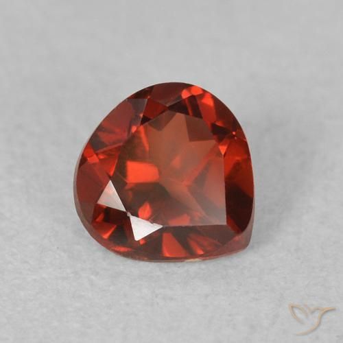 0.54 ct Red Pyrope Garnet Stone, Natural Pyrope Garnet in Pear Facet Shape for Sale
