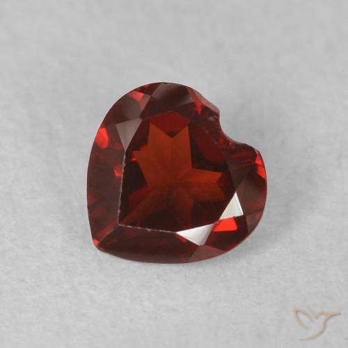 0.47ct Natural Merlot Red Pyrope Garnet, Heart, VVS-VS