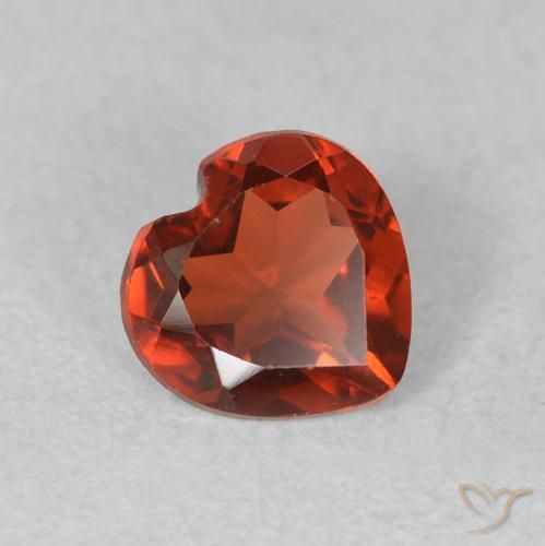 0.50 ct Red Pyrope Garnet Stone, Natural Pyrope Garnet in Heart Facet Shape for Sale