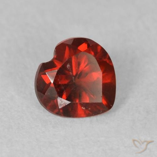 0.50 ct Red Pyrope Garnet Stone, Natural Pyrope Garnet in Heart Facet Shape for Sale