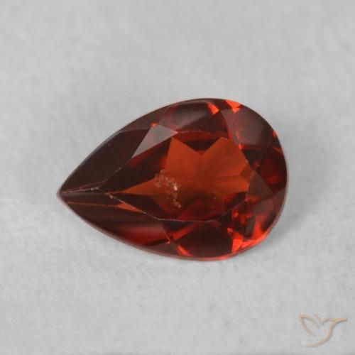 0.44 ct Red Pyrope Garnet Gemstone, Pyrope Garnet Gem in Pear Facet Shape for Sale.