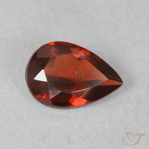0.44 ct Red Pyrope Garnet Stone, Natural Pyrope Garnet in Pear Facet Shape for Sale