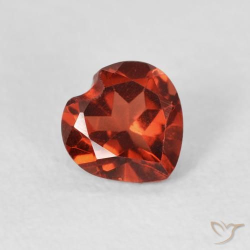 0.60 ct Red Pyrope Garnet Stone, Natural Pyrope Garnet in Heart Facet Shape for Sale