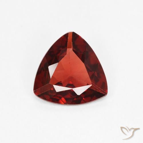 0.67ct Natural Blood Red Pyrope Garnet, Trillion, VVS-VS