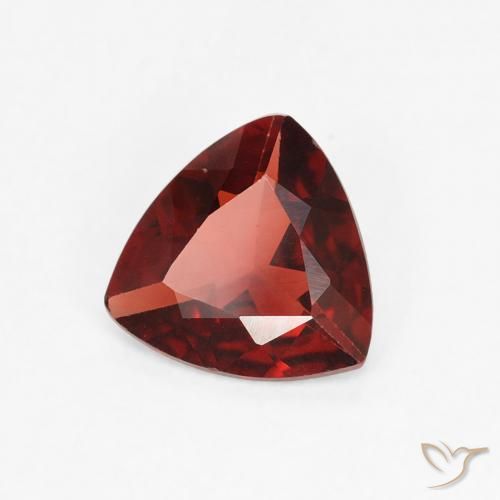0.67 ct Red Pyrope Garnet Stone, Natural Pyrope Garnet in Trillion Facet Shape for Sale