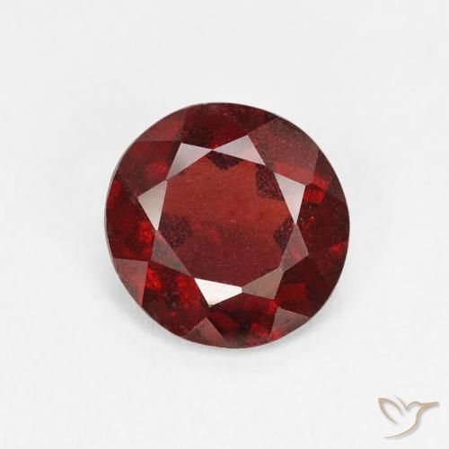 1.14ct Natural Currant Red Pyrope Garnet, Round, VS