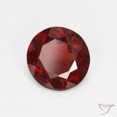 1.14 ct Red Pyrope Garnet Stone, Natural Pyrope Garnet in Round Facet Shape for Sale