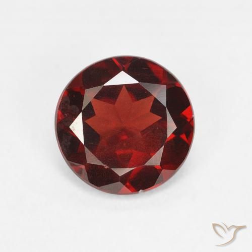 1.30ct Natural Medium Red Pyrope Garnet, Round, VS