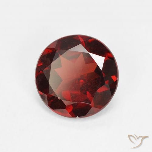 1.30 ct Red Pyrope Garnet Stone, Natural Pyrope Garnet in Round Facet Shape for Sale