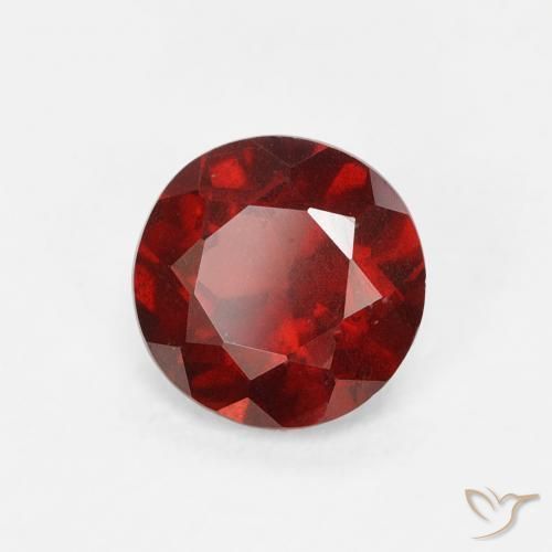 0.74 ct Red Pyrope Garnet Stone, Natural Pyrope Garnet in Round Facet Shape for Sale