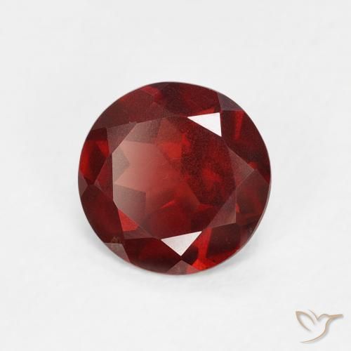 0.86 ct Red Pyrope Garnet Stone, Natural Pyrope Garnet in Round Facet Shape for Sale