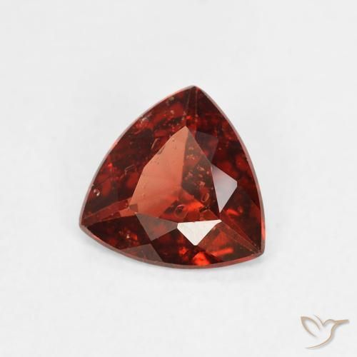 0.68 ct Red Pyrope Garnet Stone, Natural Pyrope Garnet in Trillion Facet Shape for Sale