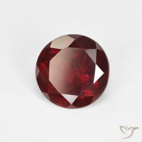 1.60 ct Red Pyrope Garnet Stone, Natural Pyrope Garnet in Round Facet Shape for Sale