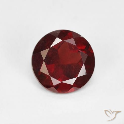 0.95 ct Red Pyrope Garnet Gemstone, Pyrope Garnet Gem in Round Facet Shape for Sale.