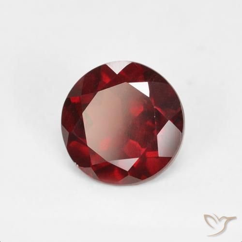 0.95 ct Red Pyrope Garnet Stone, Natural Pyrope Garnet in Round Facet Shape for Sale