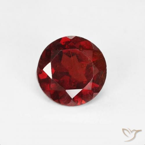 0.64ct Natural Medium Red Pyrope Garnet, Round, VS-SI