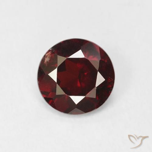 0.64ct Natural Deep Red Pyrope Garnet, Round, VS-SI