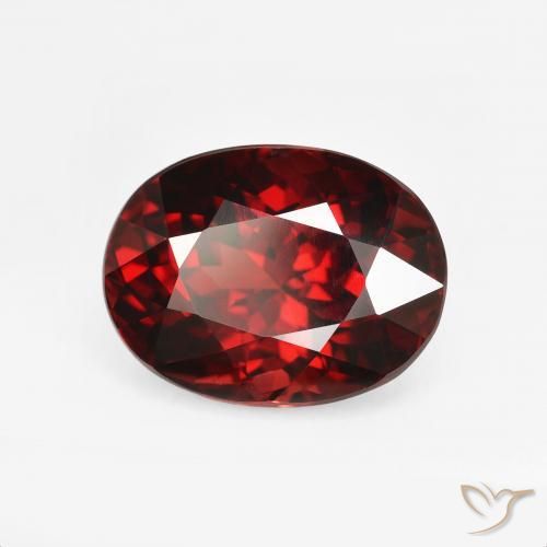 6.12 ct Red Pyrope Garnet Stone, Natural Pyrope Garnet in Oval Facet Shape for Sale