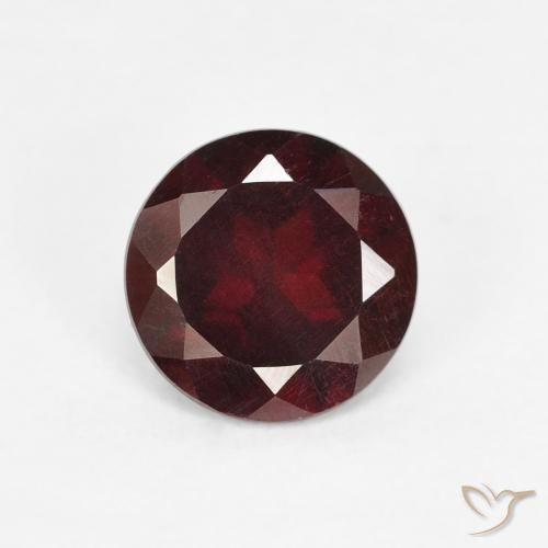 1.49 ct Red Pyrope Garnet Gemstone, Pyrope Garnet Gem in Round Facet Shape for Sale.