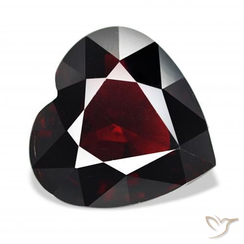 16.80 ct Red Pyrope Garnet Stone, Natural Pyrope Garnet in Heart Facet Shape for Sale