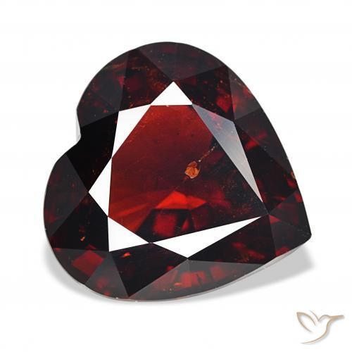 15.79 ct Red Pyrope Garnet Stone, Natural Pyrope Garnet in Heart Facet Shape for Sale