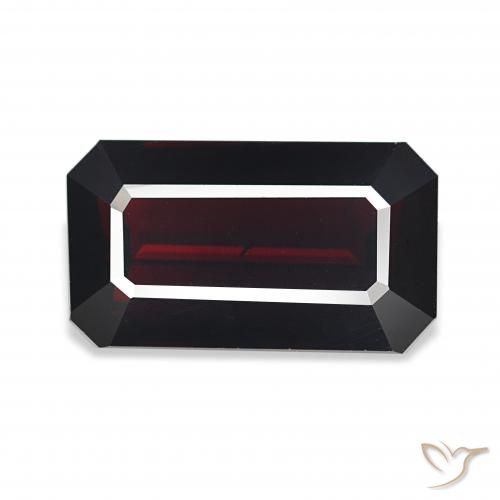 15.14ct Blackish Red Pyrope Garnet, Emerald Cut, VS