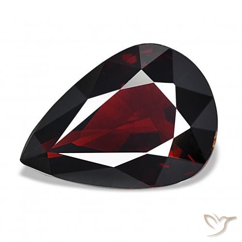 13.92ct Natural Blackish Red Pyrope Garnet, Pear Shape, VS
