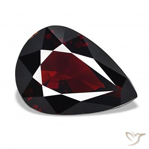 13.92 ct Red Pyrope Garnet Stone, Natural Pyrope Garnet in Pear Facet Shape for Sale