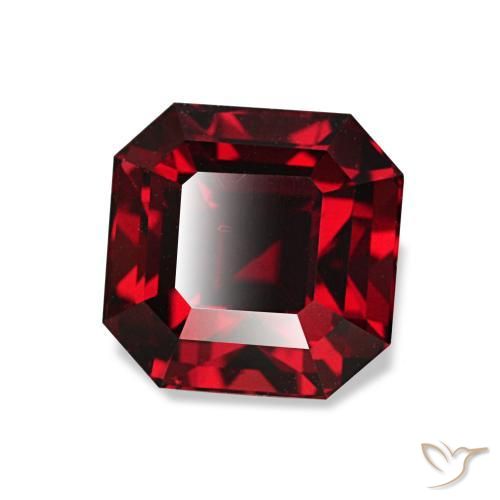 2.01 ct Red Pyrope Garnet Stone, Natural Pyrope Garnet in Octagon Step Cut Shape for Sale