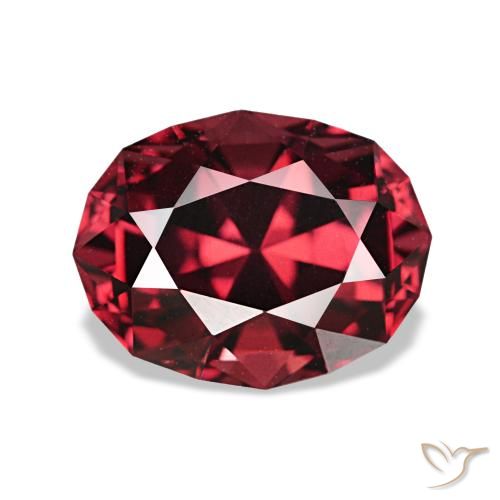 3.12 ct Red Pyrope Garnet Gemstone, Pyrope Garnet Gem in Oval Facet Shape for Sale.