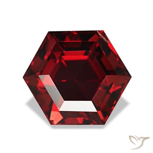 2.14 ct Red Pyrope Garnet Gemstone, Pyrope Garnet Gem in Hexagon Cut Shape for Sale.