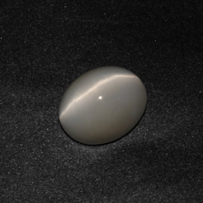 Quartz Cat's Eye Gemstone in 10 x 8 mm (calibrated) Size for Sale, Quartz Cat's Eye Stone in Smoke Color