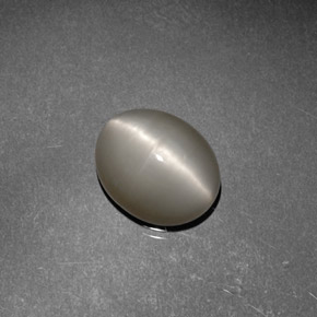 Quartz Cat's Eye Gemstone in 10 x 8 mm (calibrated) Size for Sale, Quartz Cat's Eye Stone in Smoke Color