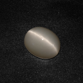 Quartz Cat's Eye Gemstone in 10 x 8 mm (calibrated) Size for Sale, Quartz Cat's Eye Stone in Smoke Color