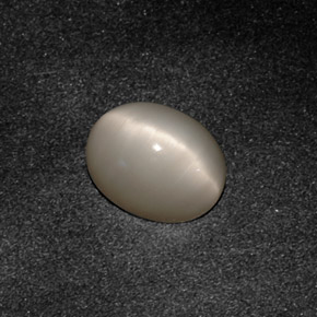 Quartz Cat's Eye Gemstone in 10 x 8 mm (calibrated) Size for Sale, Quartz Cat's Eye Stone in Smoke Color