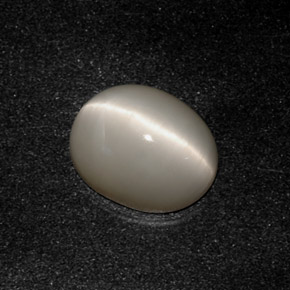 Quartz Cat's Eye Gemstone in 10 x 8 mm (calibrated) Size for Sale, Quartz Cat's Eye Stone in Smoke Color