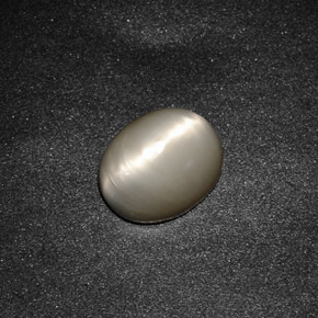 Quartz Cat's Eye Gemstone in 10 x 8 mm (calibrated) Size for Sale, Quartz Cat's Eye Stone in Smoke Color