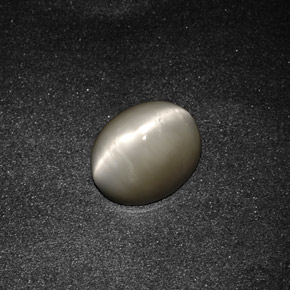 Quartz Cat's Eye Gemstone in 10 x 8 mm (calibrated) Size for Sale, Quartz Cat's Eye Stone in Smoke Color