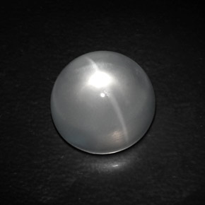 Quartz Cat's Eye Gemstone in 13 mm (calibrated) Size for Sale, Quartz Cat's Eye Stone in White Color