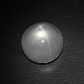 White Quartz Cat's Eye Gem - 10.2ct Round Cabochon (ID: 351441)